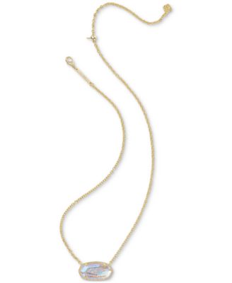 Elisa Statement Short Pendant Necklace 14K Gold Over Brass