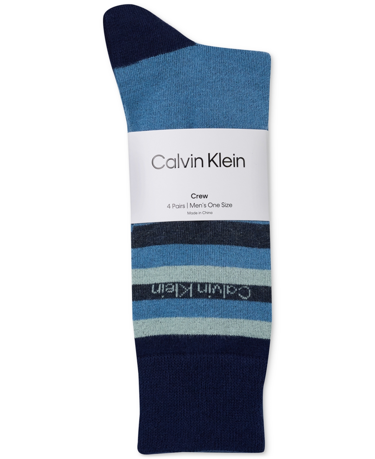 Calvin Klein Men's 4-pack Combed Crew Socks In Blue
