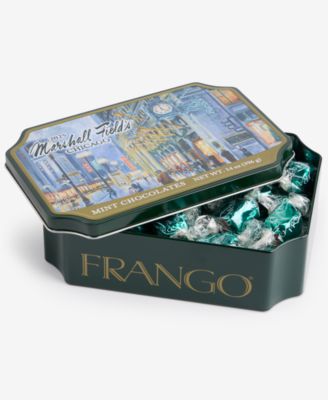 Marshall Field's Holiday Clock Tin Milk Mint Chocolates, 14 Oz