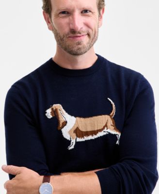 Club Room - Men's Basset Hound Dog Crewneck Sweater