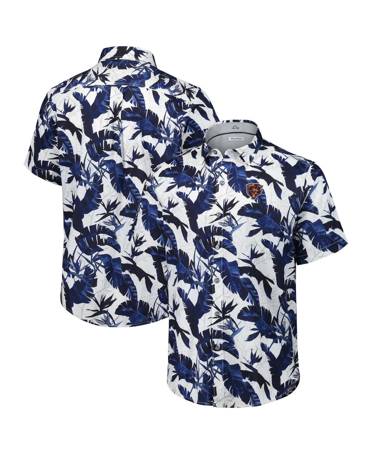 Tommy Bahama Navy Denver Broncos Sunnyvale Blooms Camp Button-up Shirt In Blue