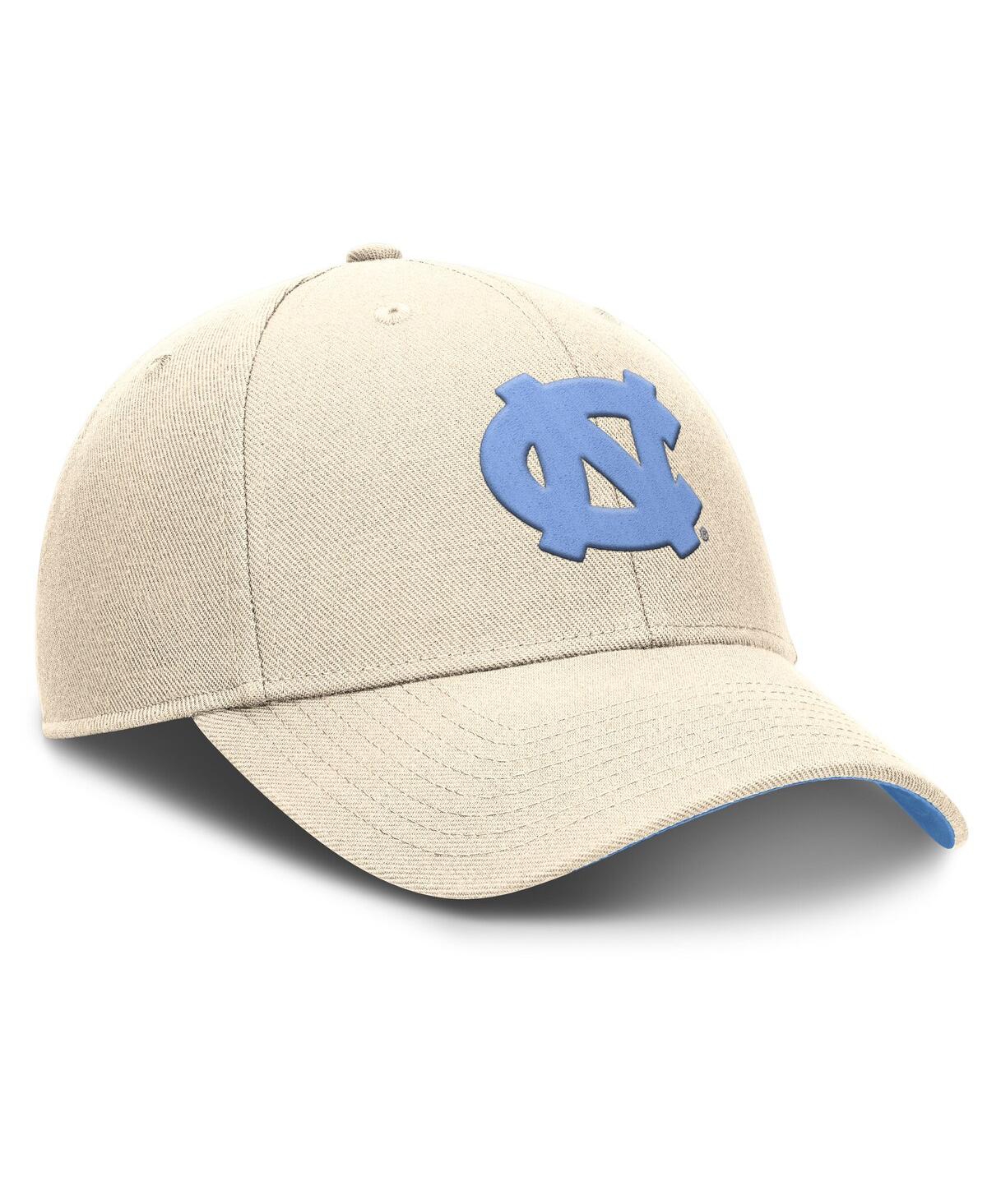 Jordan Men's Natural North Carolina Tar Heels Rise Primetime Performance Trucker Adjustable Hat In Brown