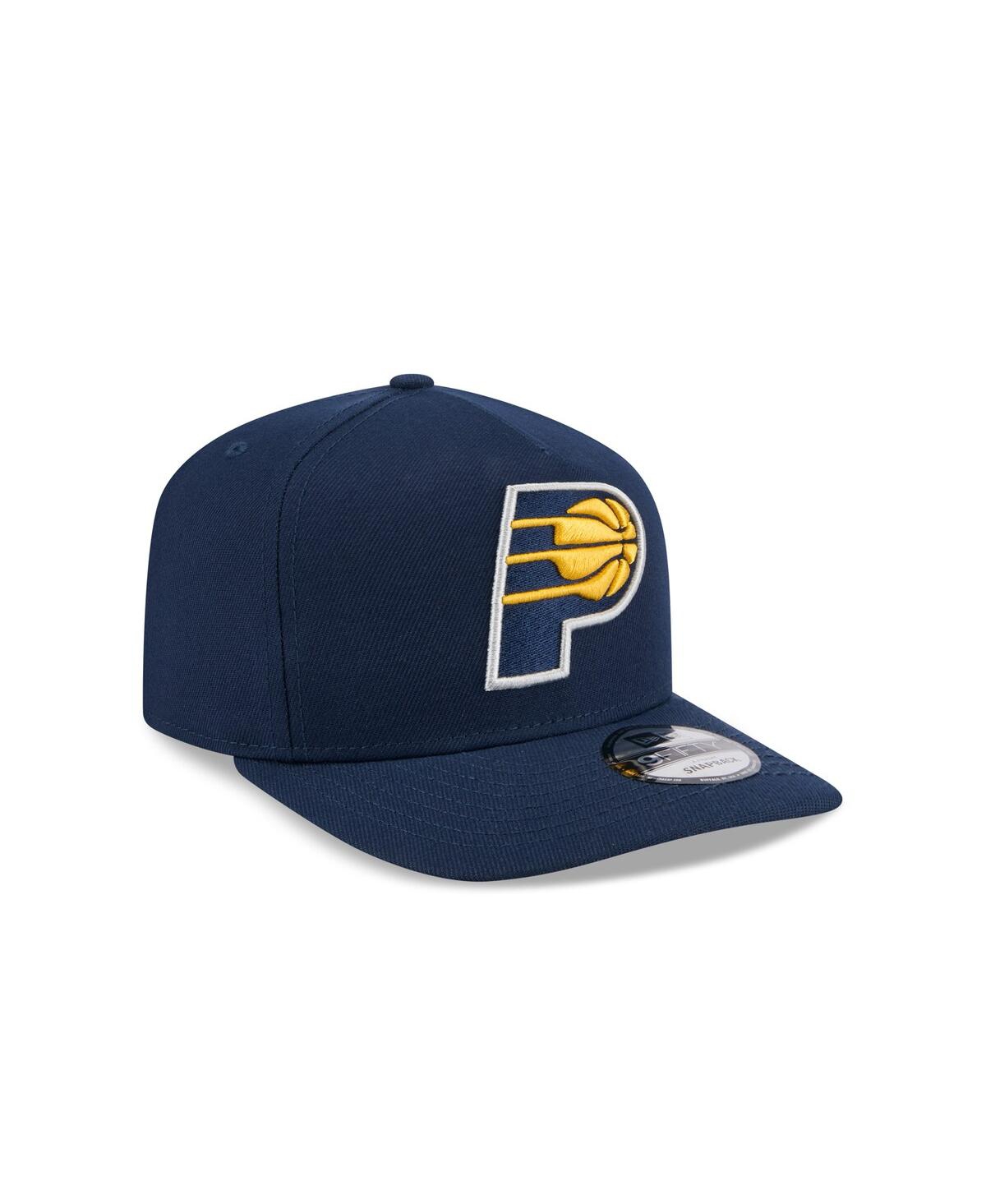New Era Men's Navy Indiana Pacers Core Logo A-frame 9fifty Snapback Hat In Blue