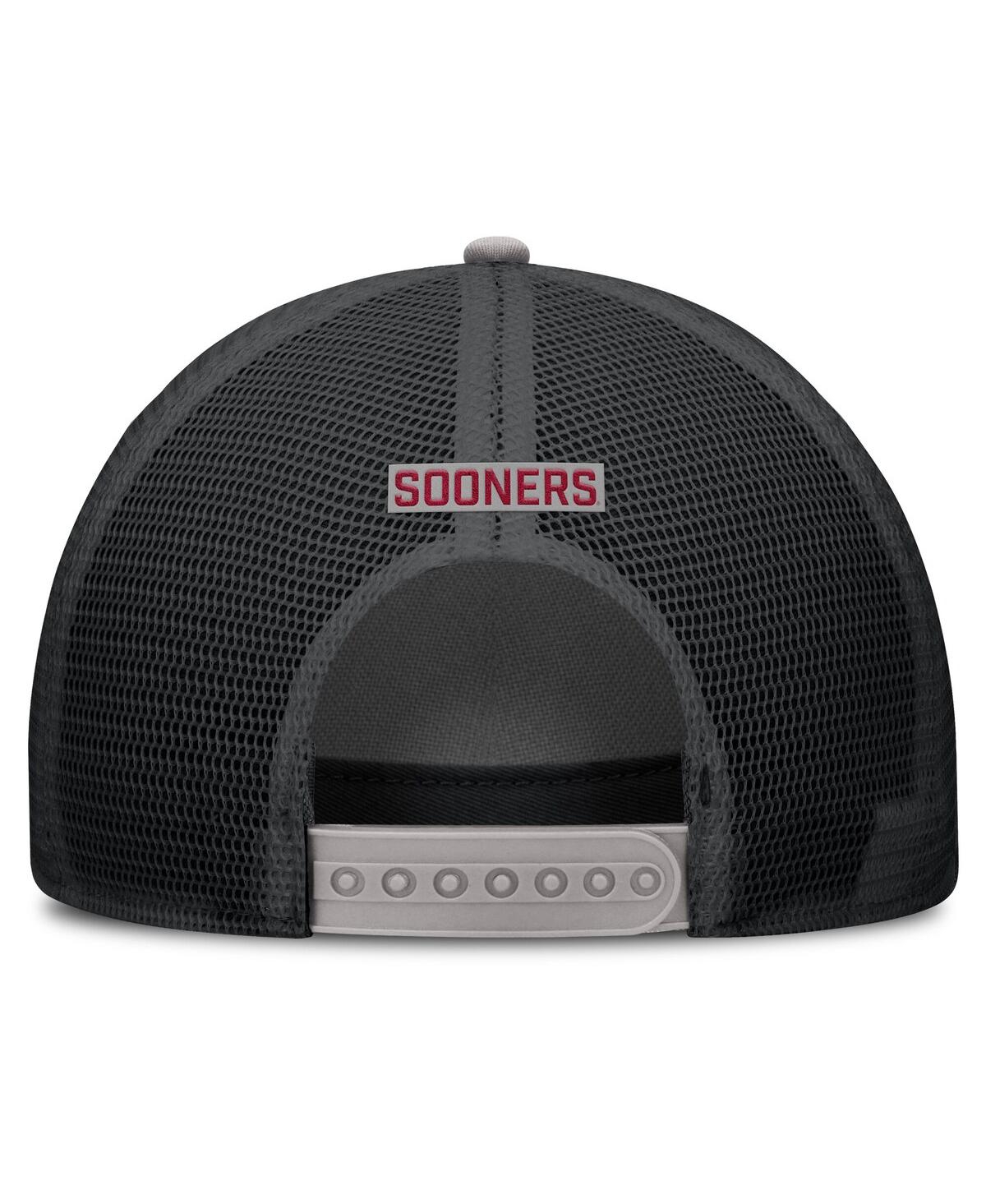 Jordan Men's Gray Oklahoma Sooners Rise Primetime Trucker Adjustable Hat In Gray