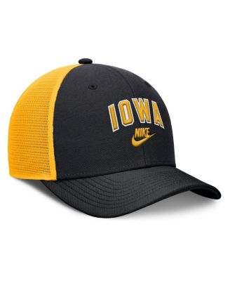 Men's Black/Gold Iowa Hawkeyes Legacy Arch Rise Performance Trucker Adjustable Hat