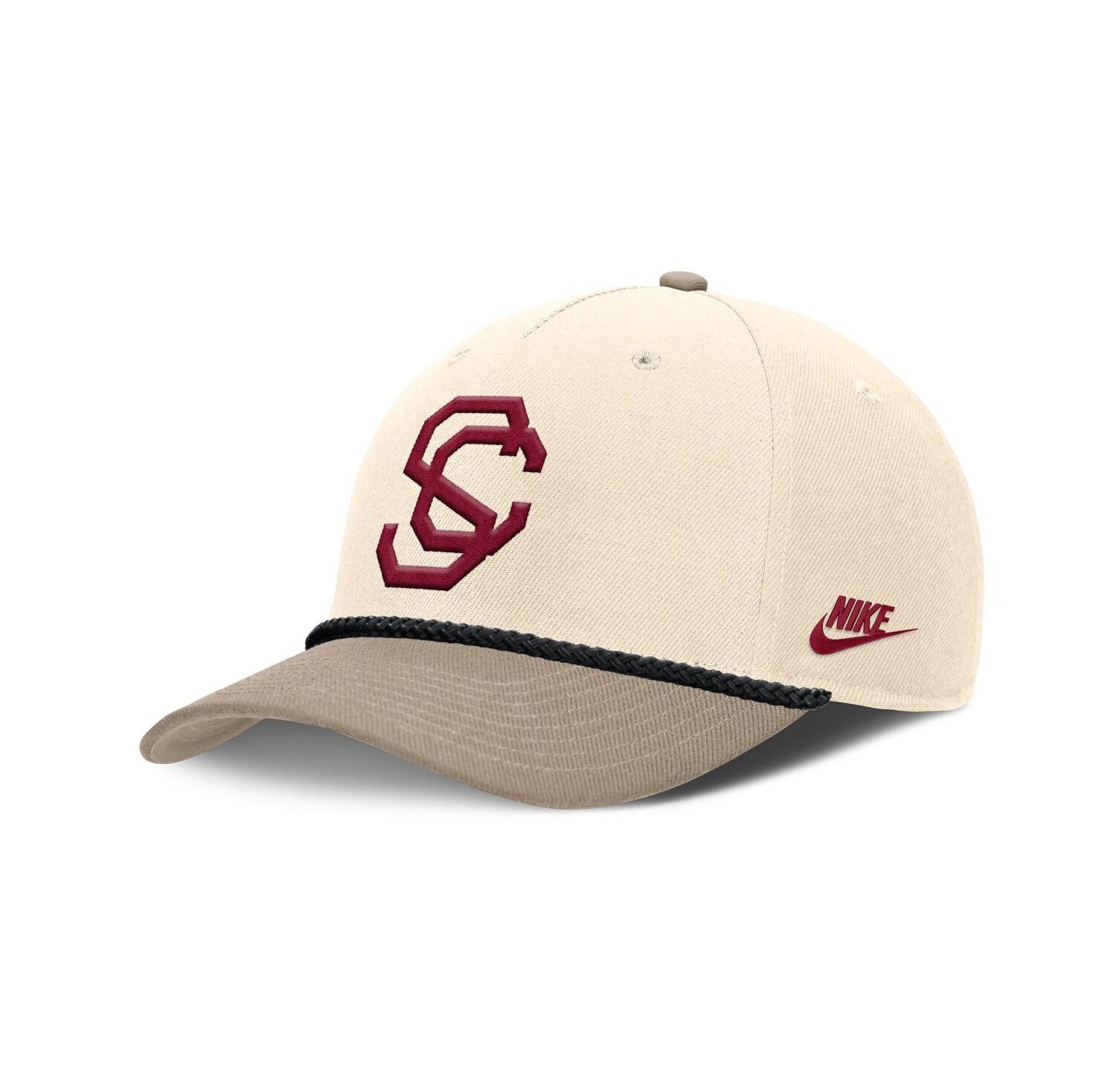 Men's Natural USC Trojans Rise Legacy Throwback Logo Adjustable Hat