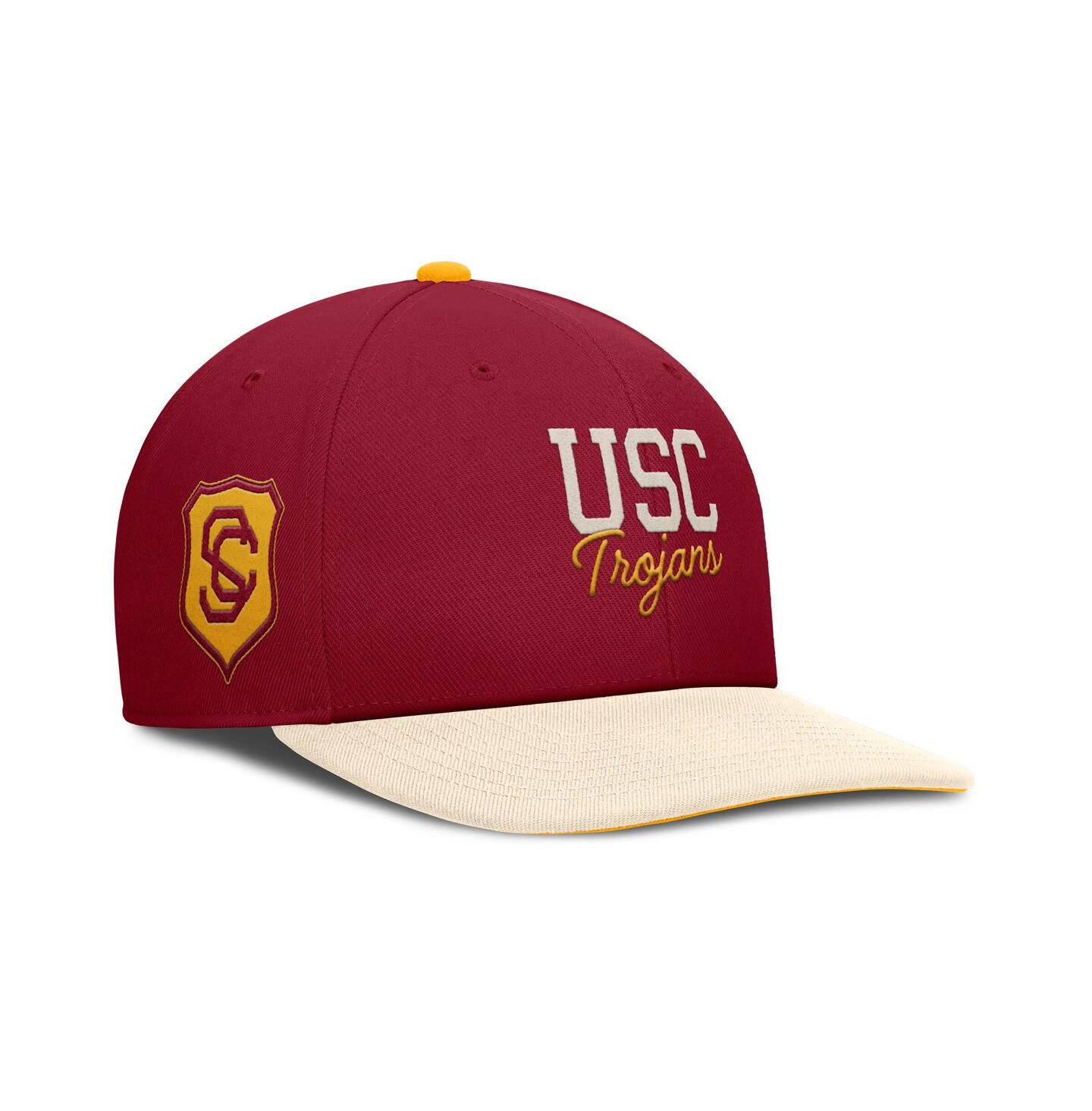 Мужская кепка Nike Cardinal/Cream USC Trojans Pro Legacy Script Snapback Hat — фото 1