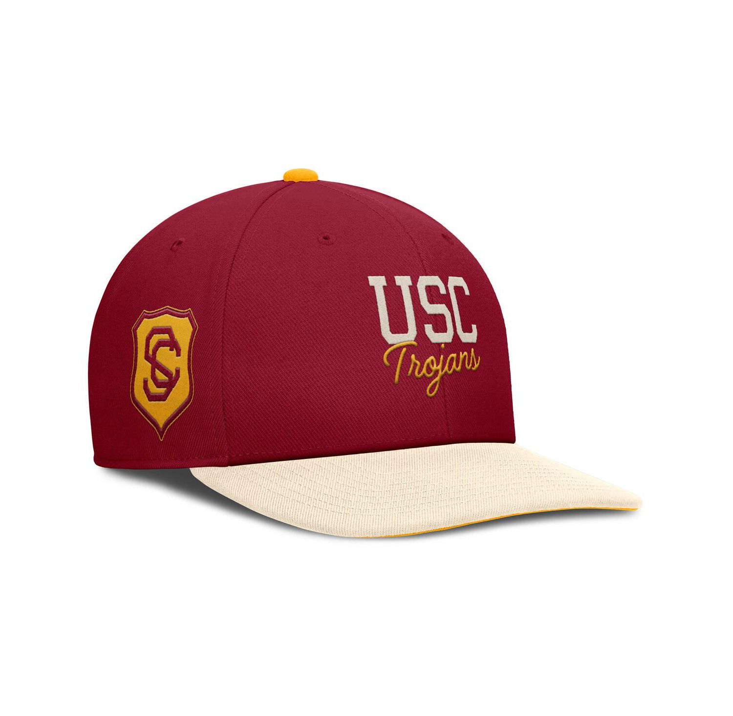 Men's Cardinal/Cream USC Trojans Pro Legacy Script Snapback Hat