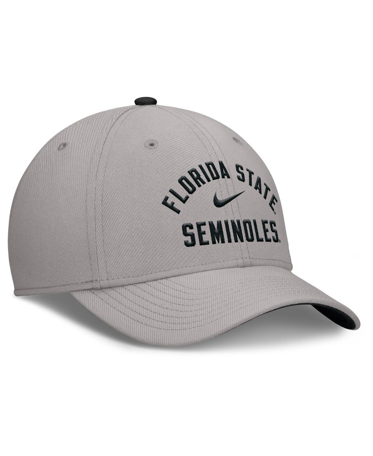 Nike Men's Gray Florida State Seminoles Rise Prep Performance Flex Hat In Gray