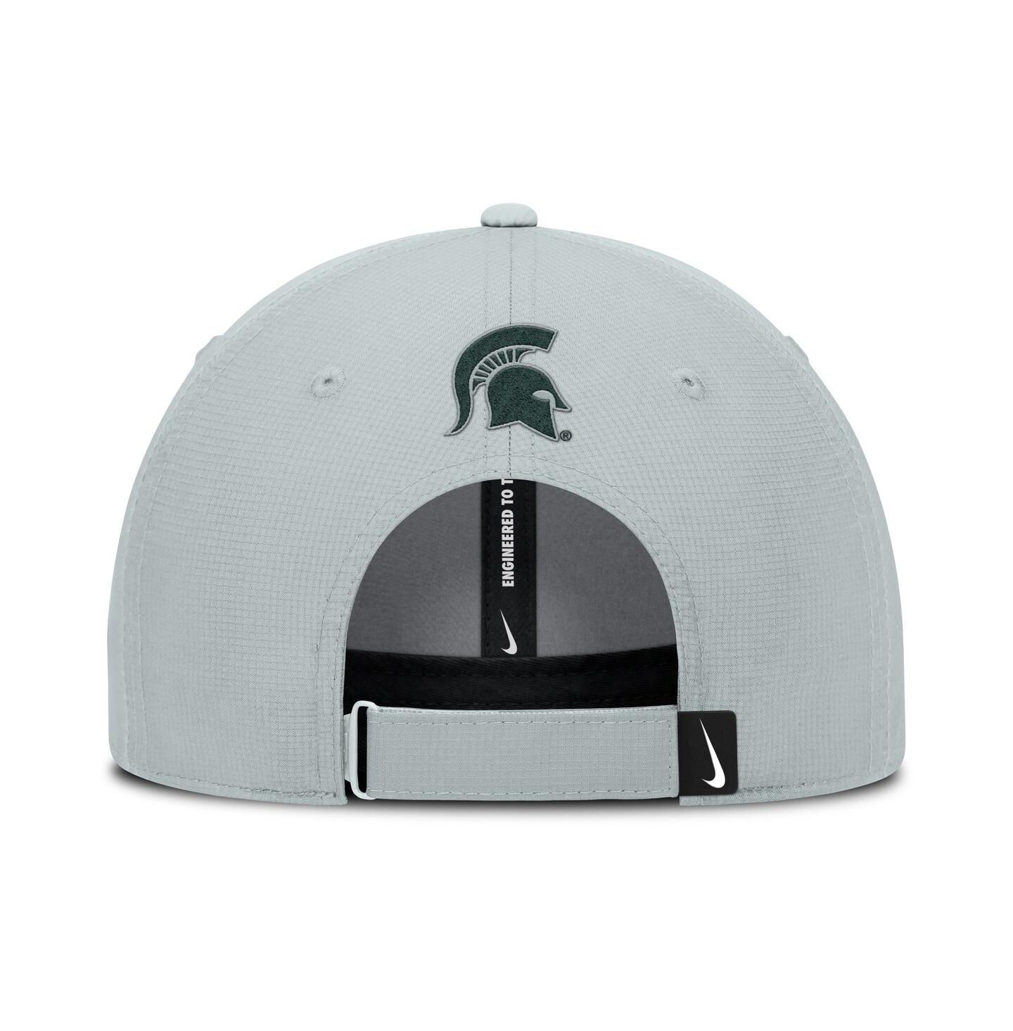 Мужская кепка Nike Gray Michigan State Spartans Club Prep Performance Adjustable Hat — фото 4