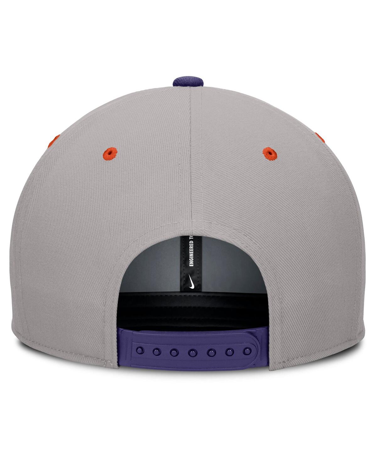 Nike Men's Purple/gray Clemson Tigers Prep Pro Performance Snapback Hat