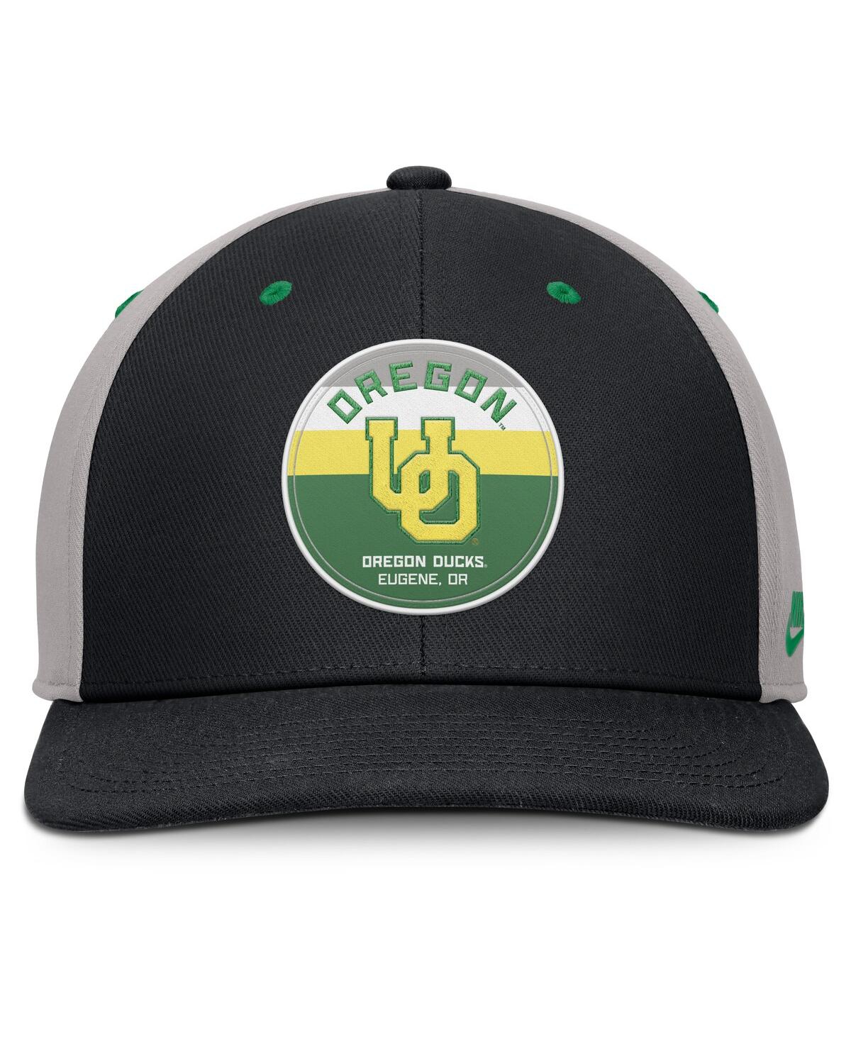 Nike Men's Black/gray Oregon Ducks Prep Pro Performance Snapback Hat In Multi