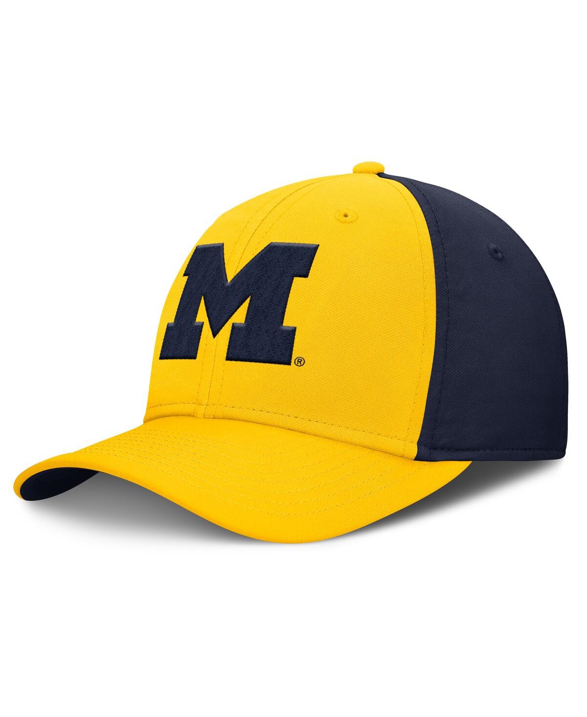 Jordan Men's Maize/navy Michigan Wolverines 2025 Sideline Rise Local Performance Flex Hat