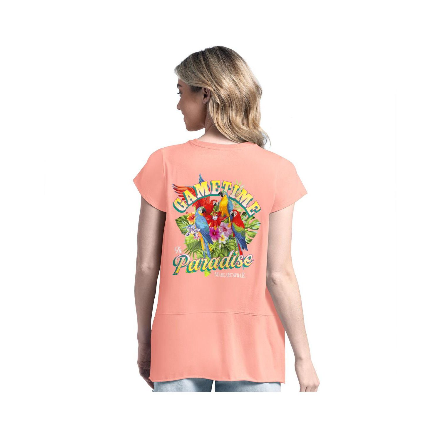 Women's Pink Miami Dolphins Gametime Is Paradise T-Shirt