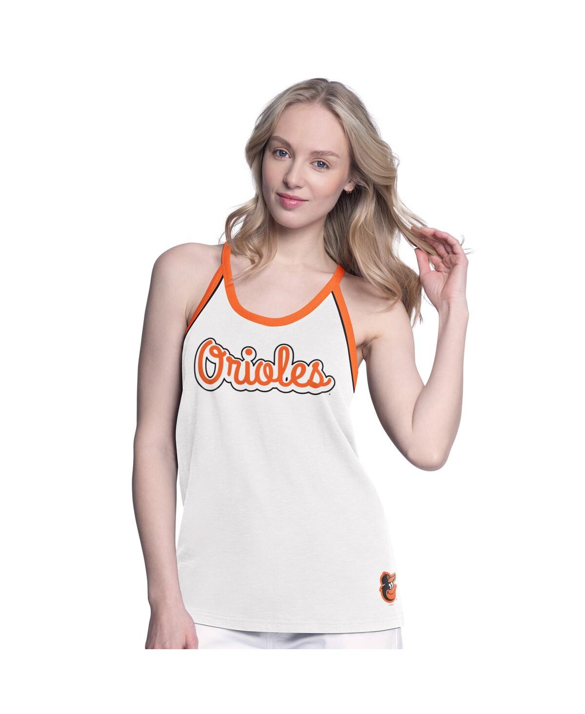 G-iii 4her By Carl Banks Women's White Baltimore Orioles Curveball Tank Top