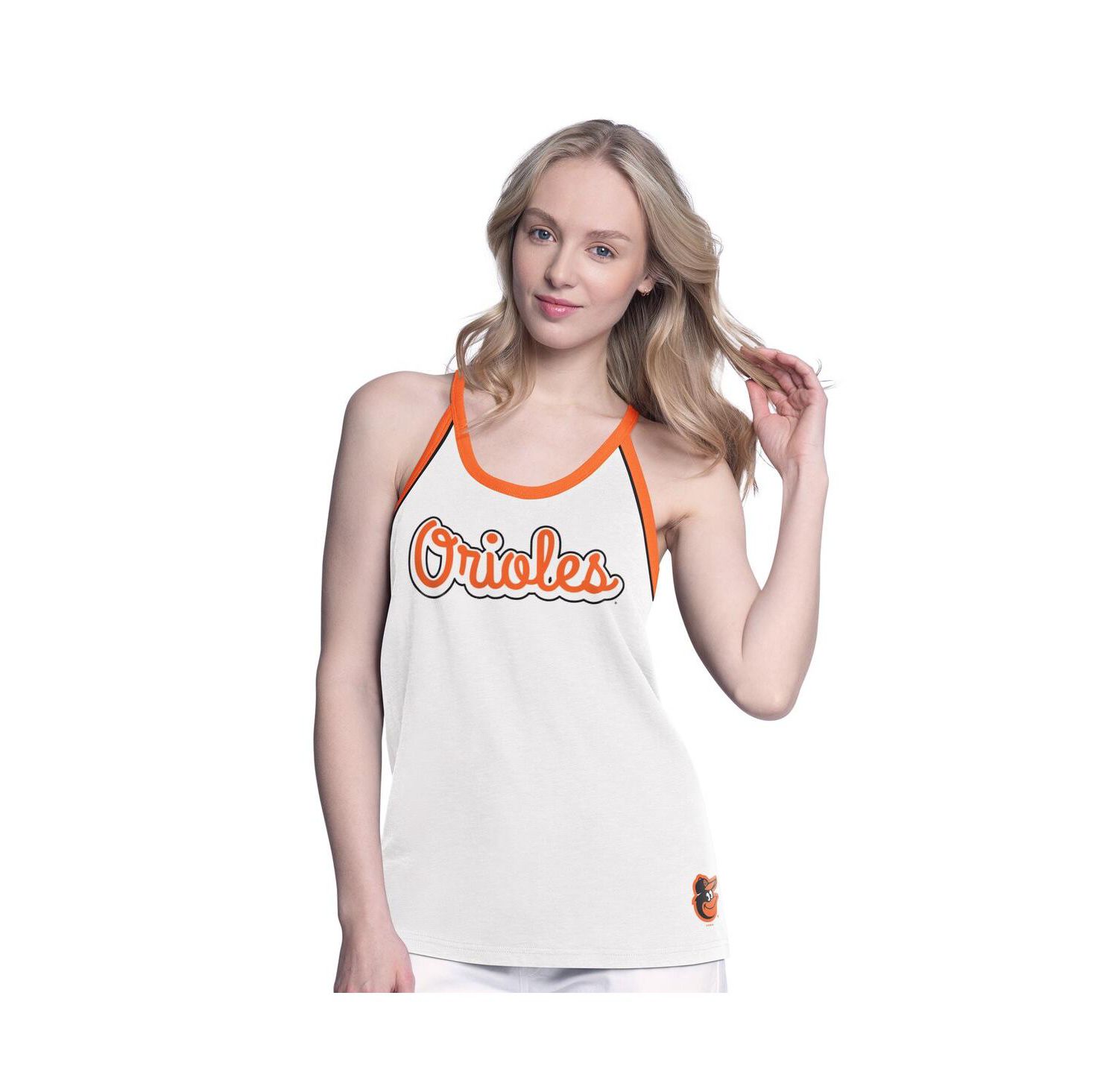 Women's White Baltimore Orioles Curveball Tank Top