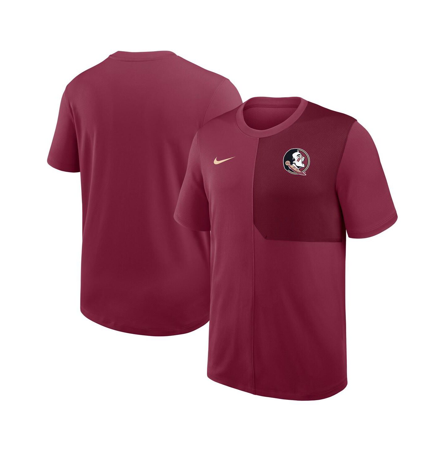Мужская футболка Nike Garnet Florida State Seminoles 2025 Sideline UV Performance Coach — фото 1