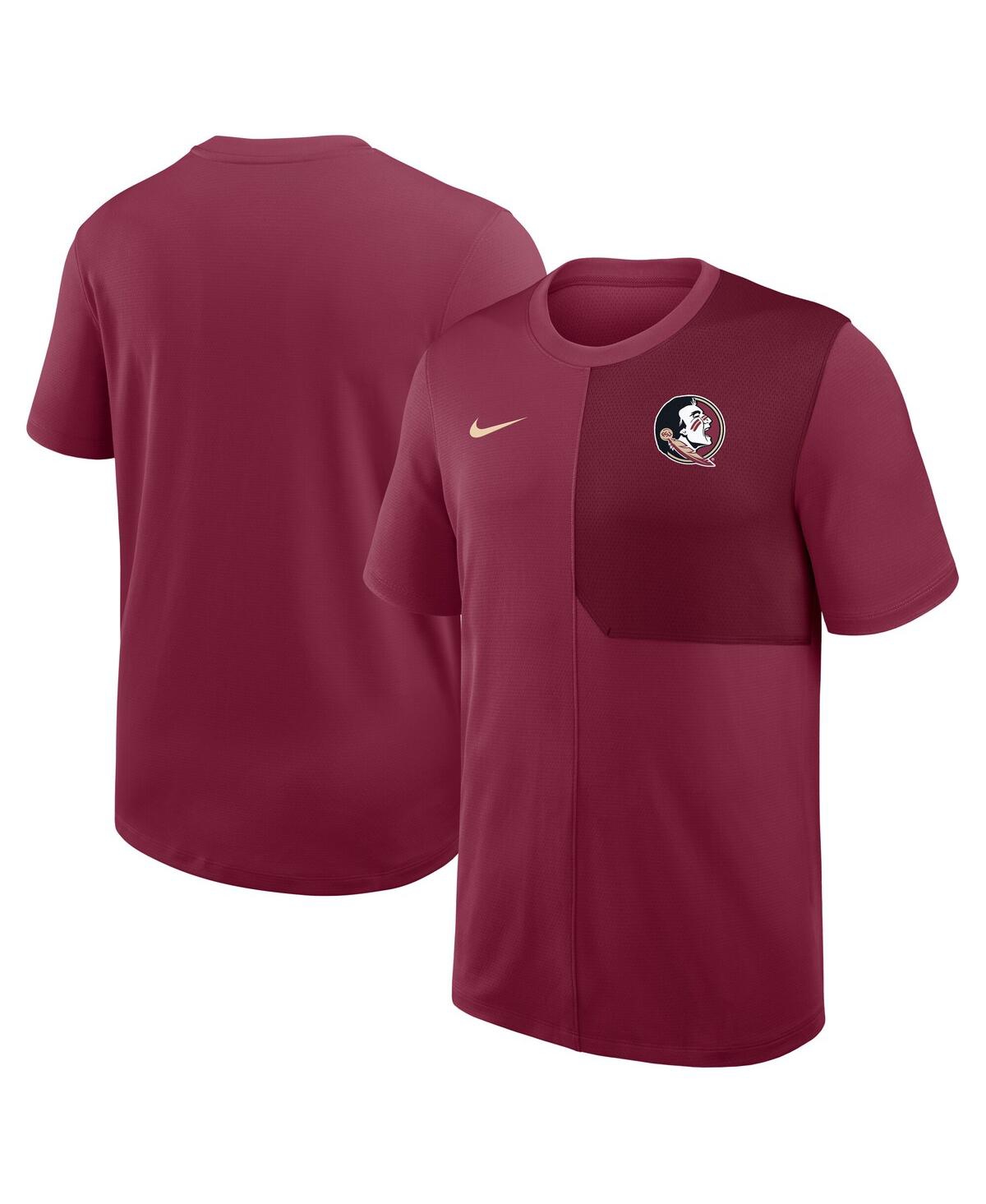 Men's Garnet Florida State Seminoles 2025 Sideline Uv Performance Coach T-Shirt - Garnet