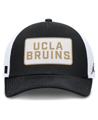 Men's Black/White UCLA Bruins 2025 On-Field Rise Patch Trucker Adjustable Hat
