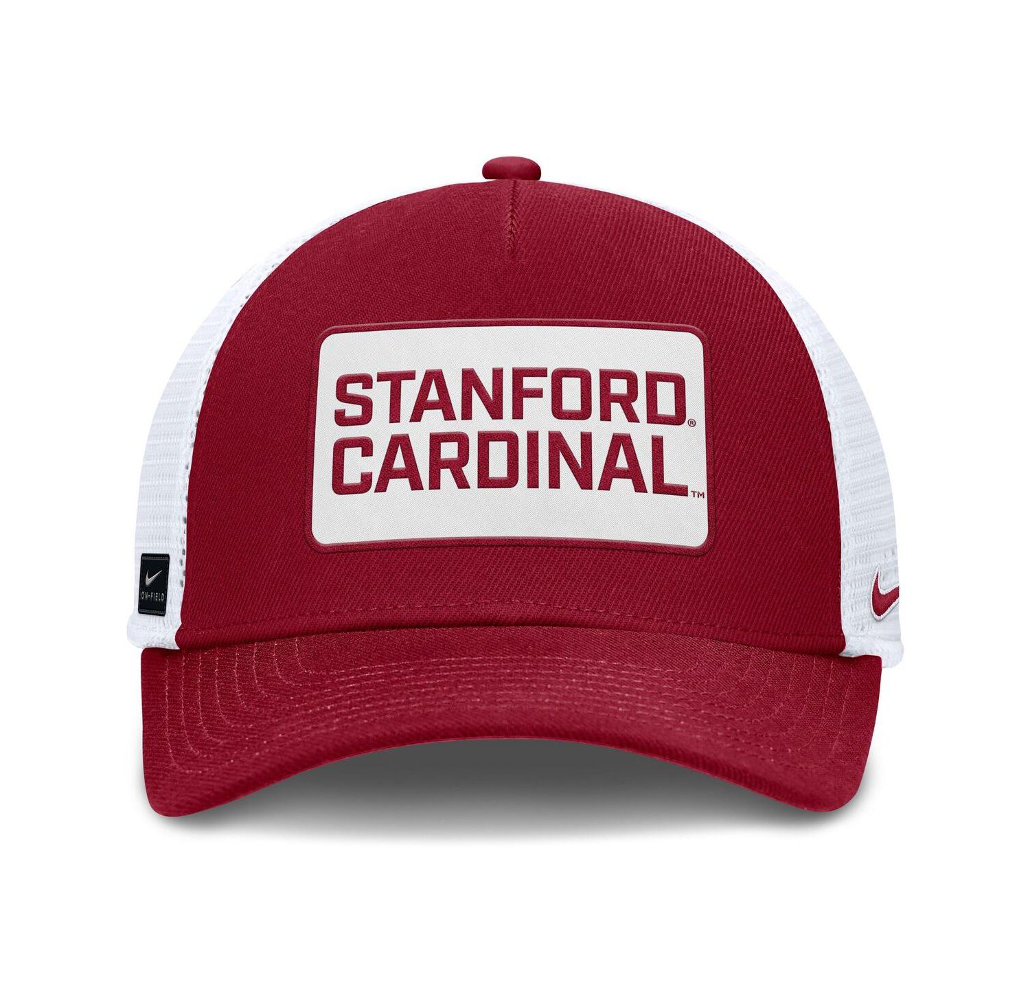 Men's Cardinal/White Stanford Cardinal 2025 On-Field Rise Patch Trucker Adjustable Hat