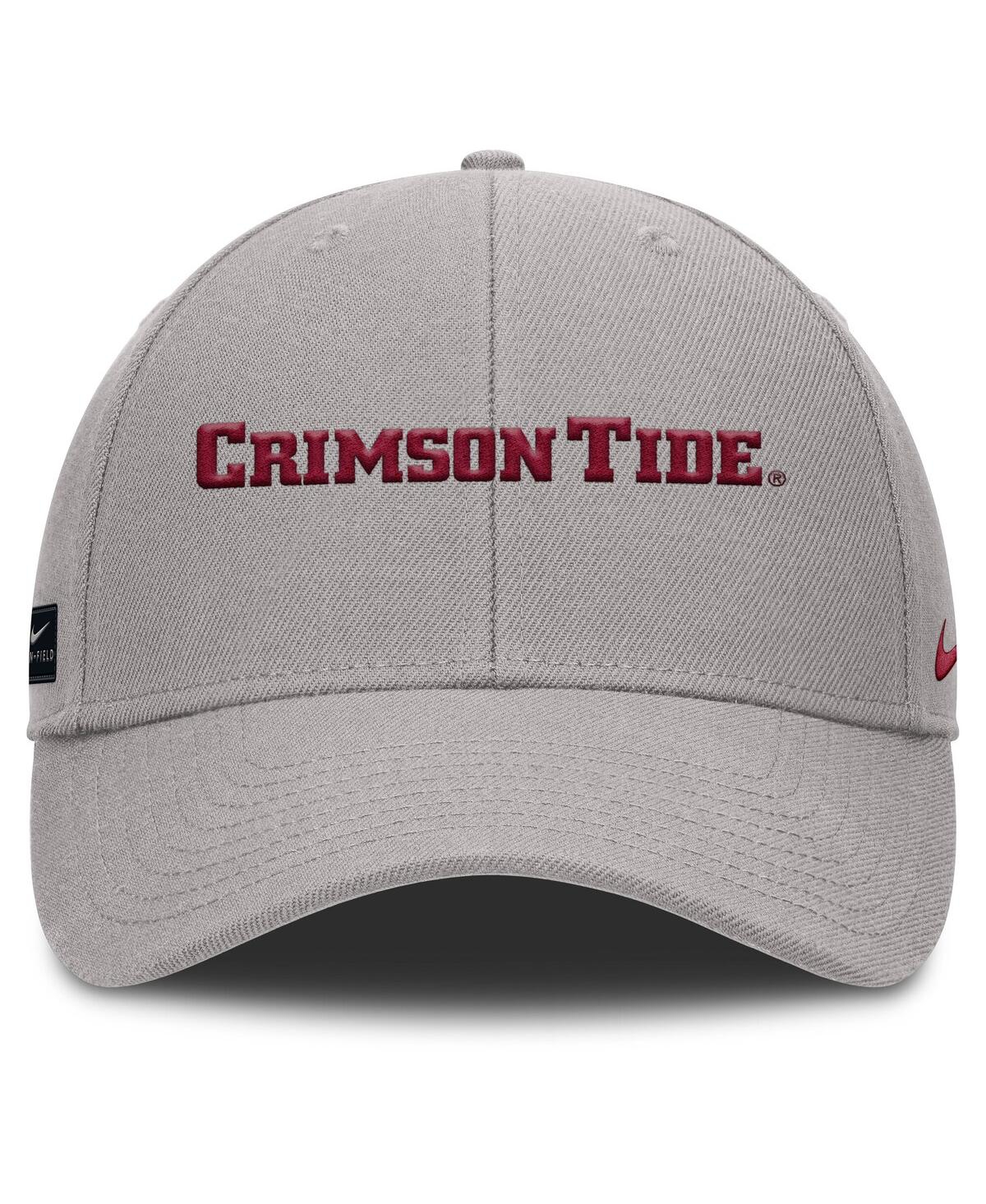Nike Men's Gray Alabama Crimson Tide 2025 On-field Rise Performance Adjustable Hat In Gray
