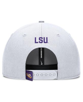Men's White LSU Tigers 2025 On-Field Rise Performance Adjustable Hat