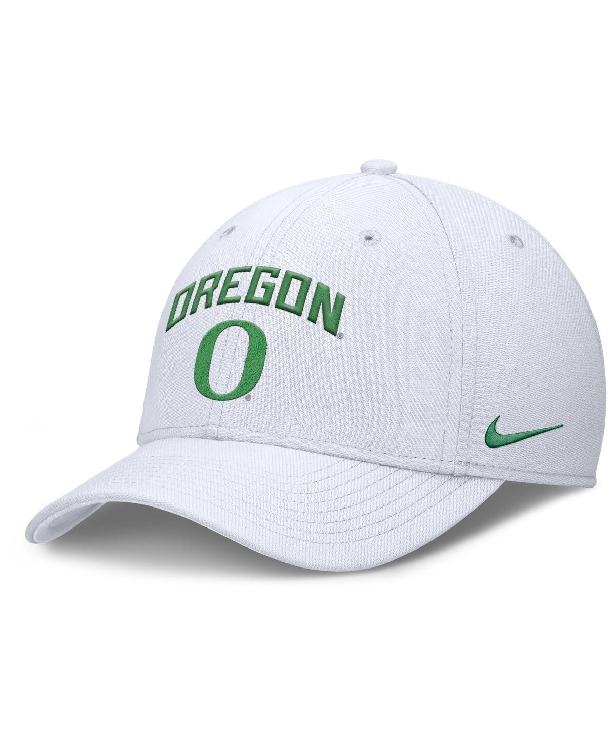 Men's White Oregon Ducks 2025 On-Field Rise Performance Flex Hat - White