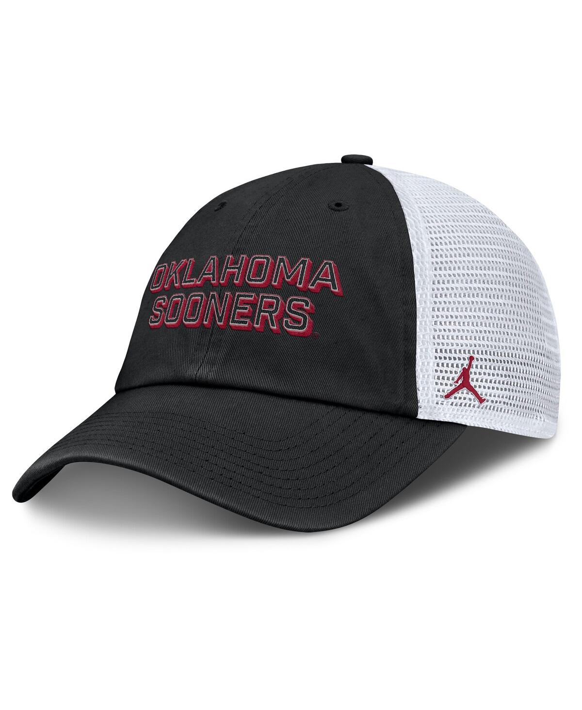 Jordan Men's Black Oklahoma Sooners 2025 Gameday On-field Club Adjustable Trucker Hat In Black