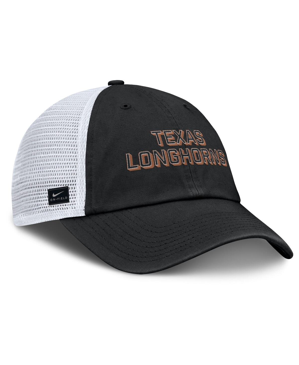 Nike Men's Black Texas Longhorns 2025 Gameday On-field Club Adjustable Trucker Hat In Black