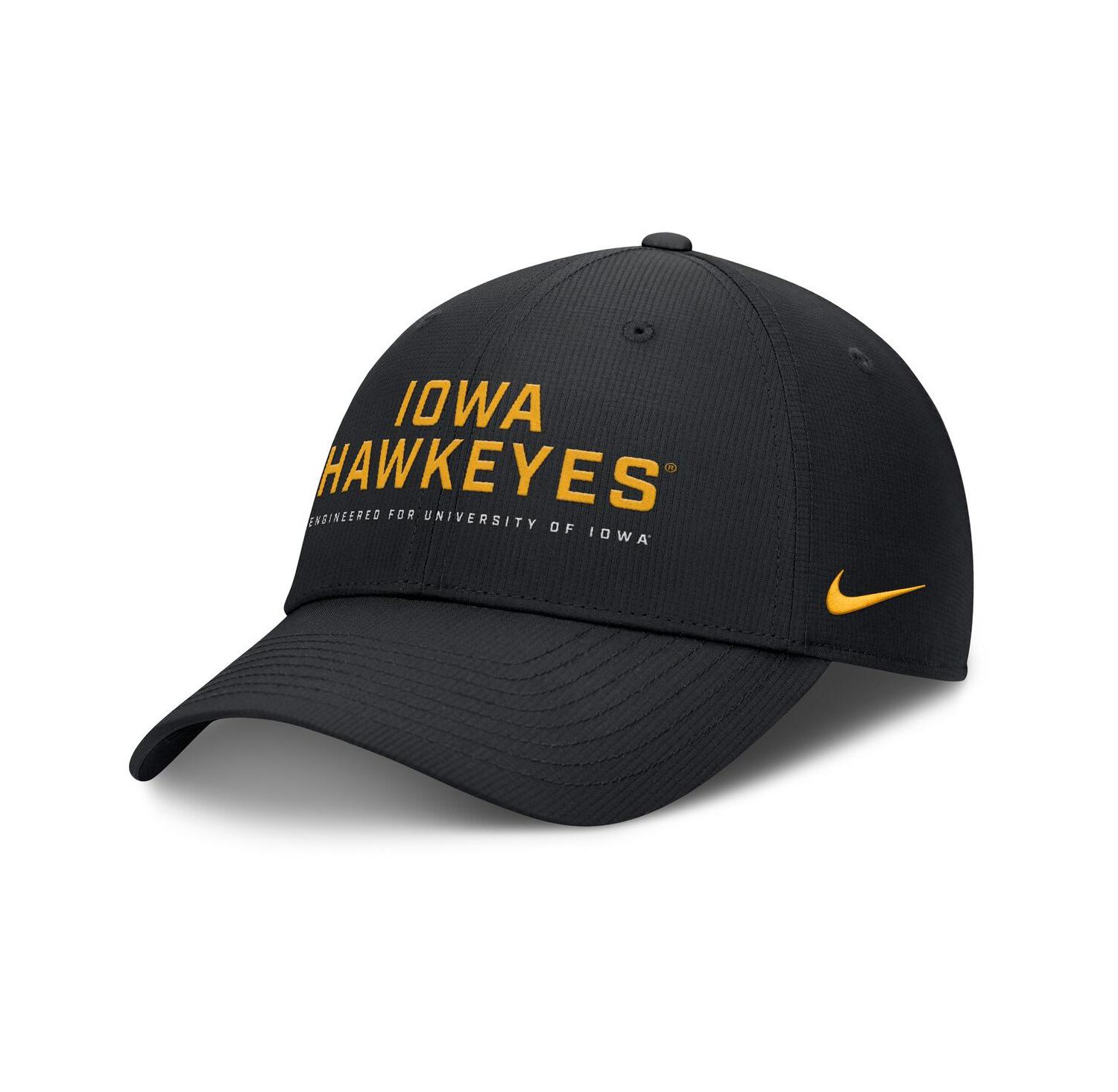 Men's Black Iowa Hawkeyes 2025 On-Field Gameday Club Adjustable Hat
