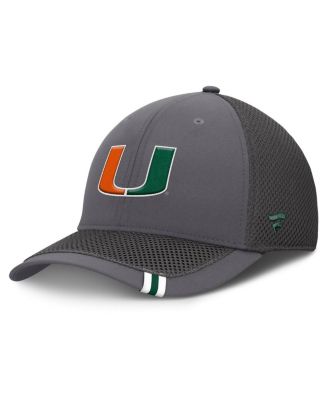 Fanatics - Men's Gray Miami Hurricanes Clincher Flex Hat