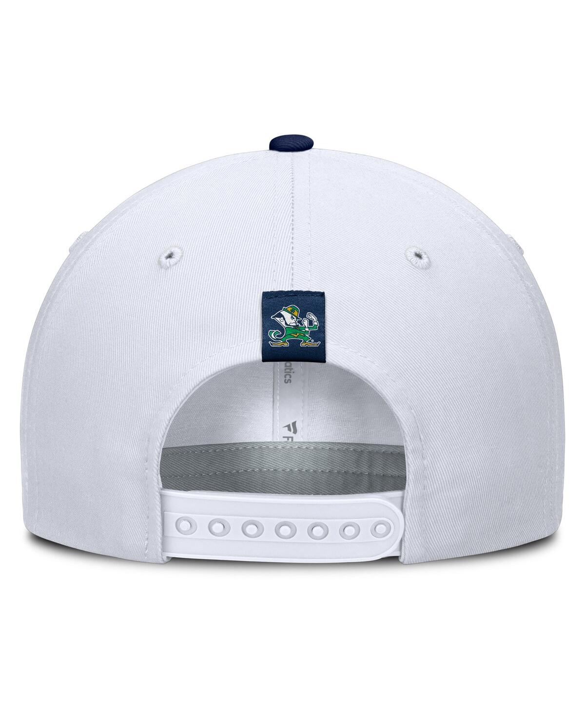 Fanatics Men's White/navy Notre Dame Fighting Irish Admiral Adjustable Hat In Multi