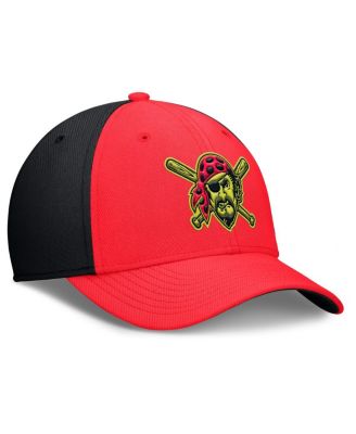 Men's Crimson/Black Pittsburgh Pirates Neon 90s Rise Swoosh Flex Hat