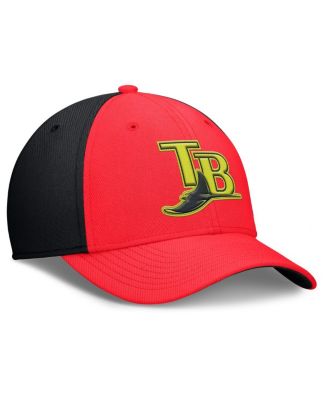 Men's Crimson/Black Tampa Bay Rays Neon 90s Rise Swoosh Flex Hat