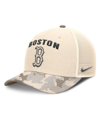 Nike - Men's Natural Boston Red Sox Camo Natural Pack Rise Adjustable Trucker Hat
