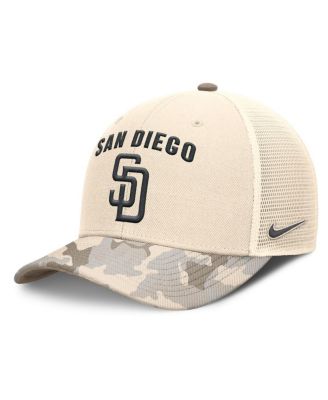 Nike - Men's Natural San Diego Padres Camo Natural Pack Rise Adjustable Trucker Hat