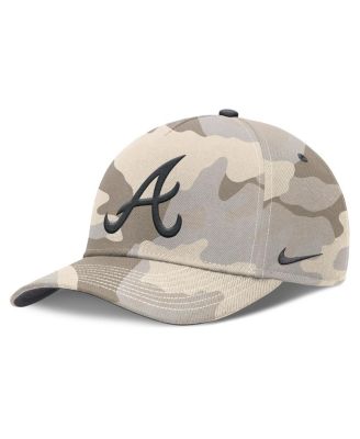 Nike - Men's Natural Atlanta Braves Camo Pack Rise Adjustable Hat