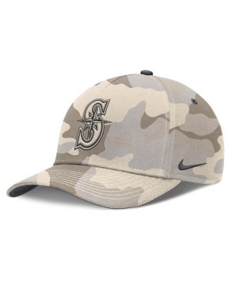 Nike - Men's Natural Seattle Mariners Camo Pack Rise Adjustable Hat