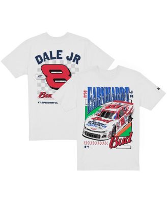 New Era - Men's White Dale Earnhardt Jr. Budweiser x MLB 2025 Speedway Classic Car T-Shirt