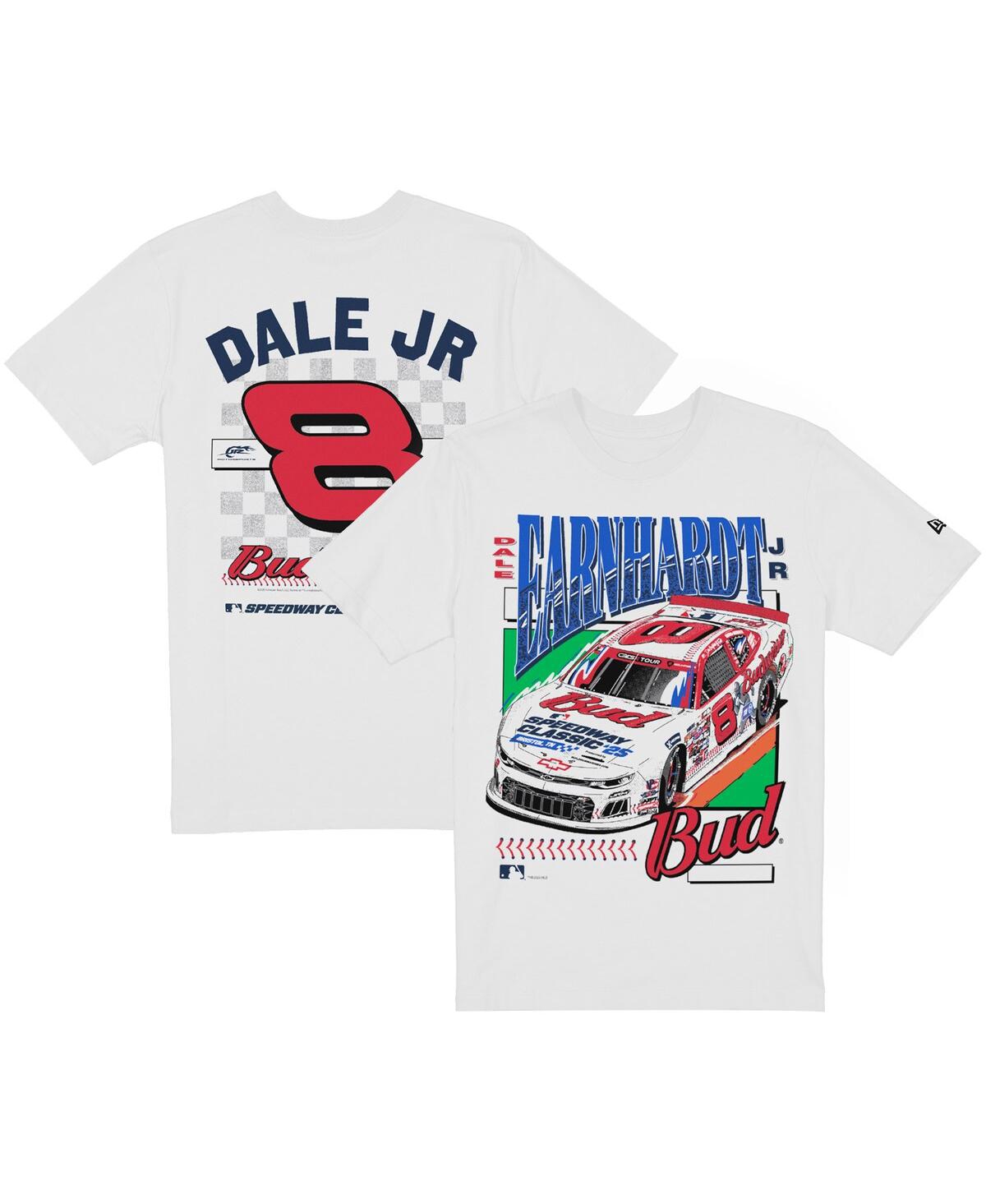 Men's White Dale Earnhardt Jr. Budweiser x Mlb 2025 Speedway Classic Car T-Shirt - White