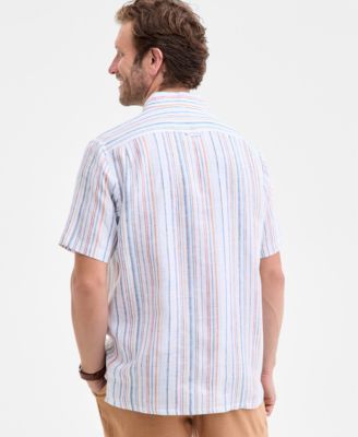 Men's Casa Regular-Fit Floral Button-Down Linen Shirt, Macy's Exclusive