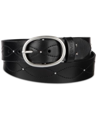 Levi's - Western Stitched & Studded Leather Belt