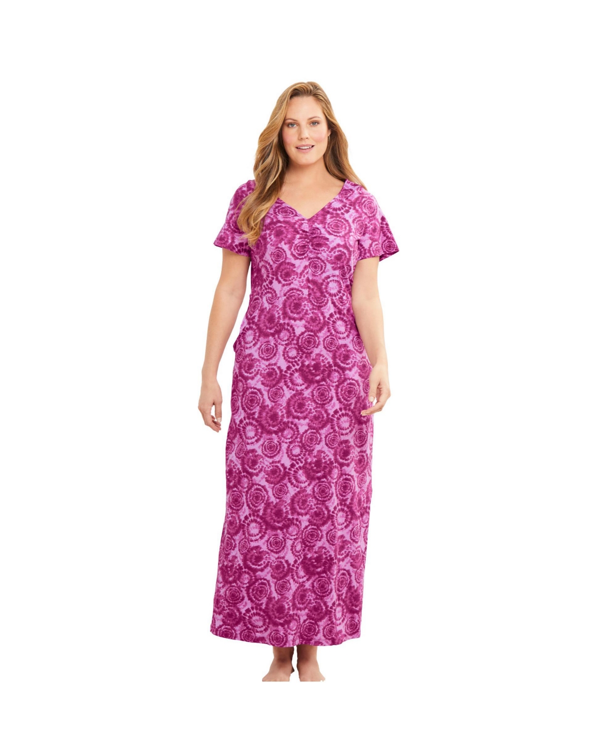 Women's Body Ruche Maxi Gown - Royal periwinkle