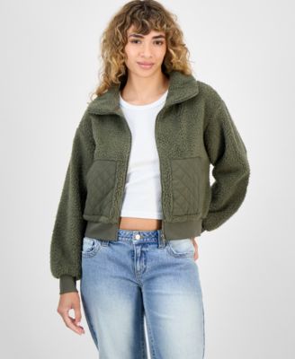 Hippie Rose - Juniors' Zippered Fleece Jacket