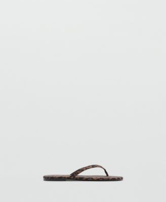 Women's Leopard Print Strap Sandals