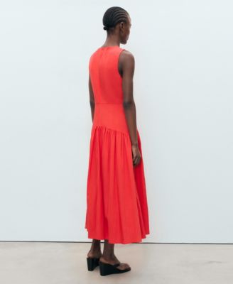 Women's Ruched Hem Long Dress