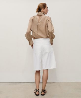 Women's Straight-Fit Denim Bermuda Shorts