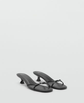 MANGO - Women's Buckle Detail Heeled Sandals