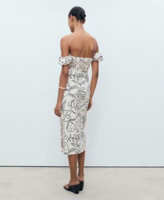 Women's Strapless Floral Dress