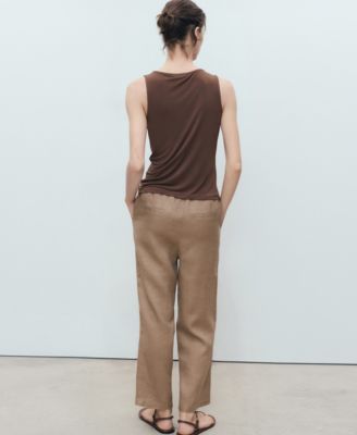 Women's Drawstring Linen Pants